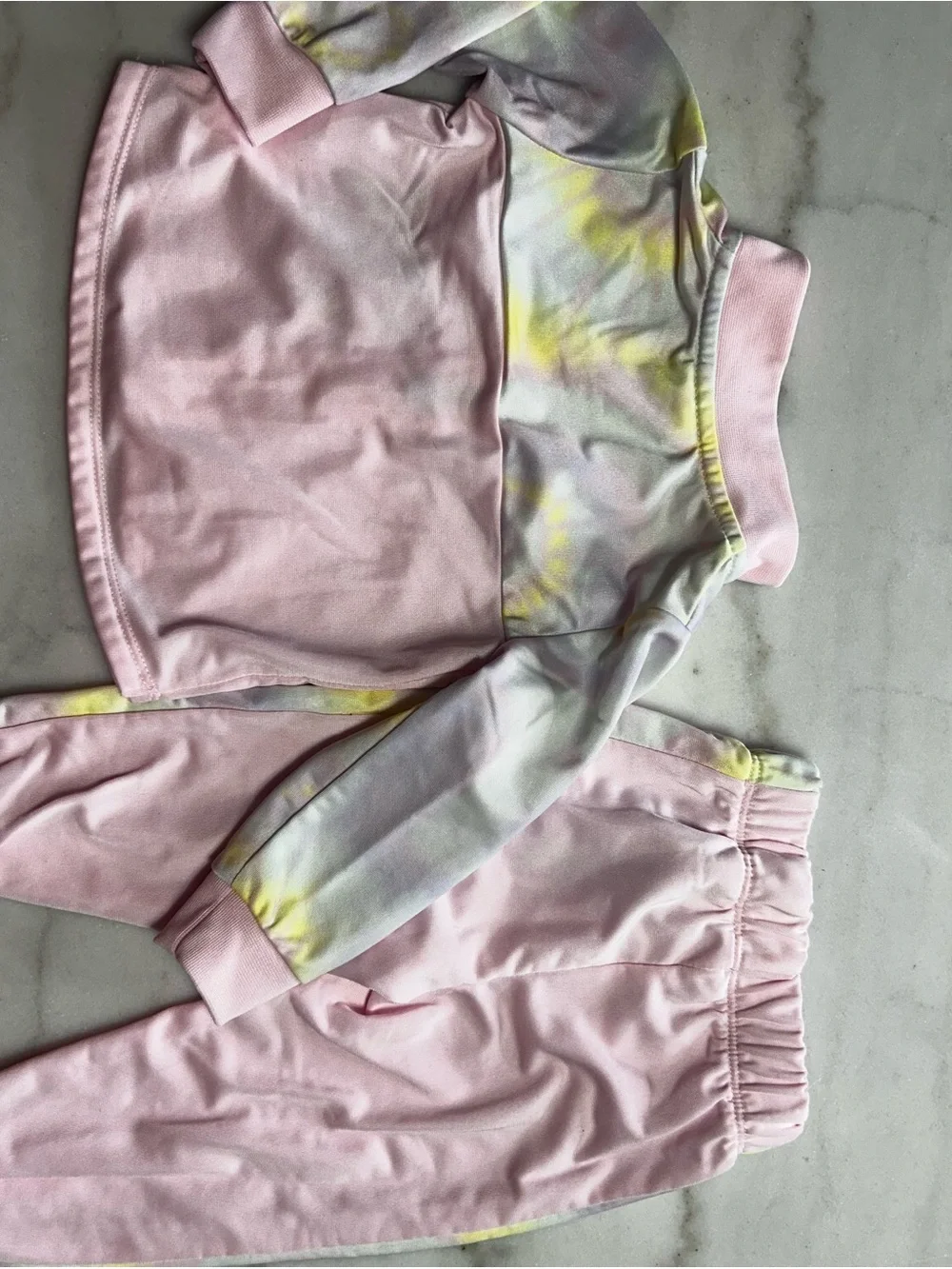 Nike Pastel Pink and Yellow Tie-Dye Zip-Up Jacket